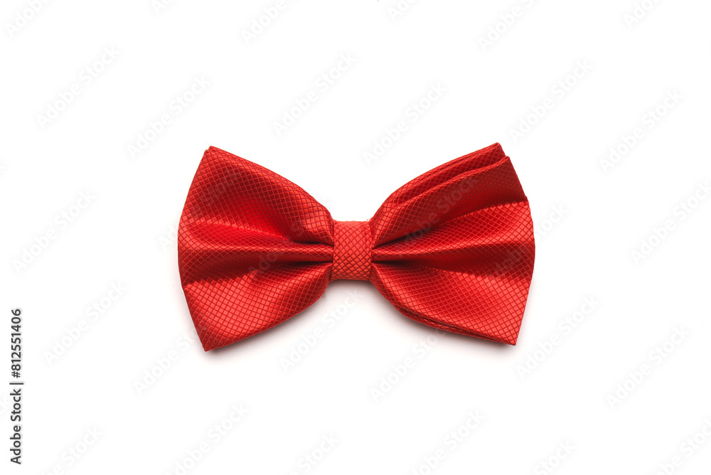 Red bow tie isolated on the white background. Top view. Red bow tie isolated on the white background. Top view.