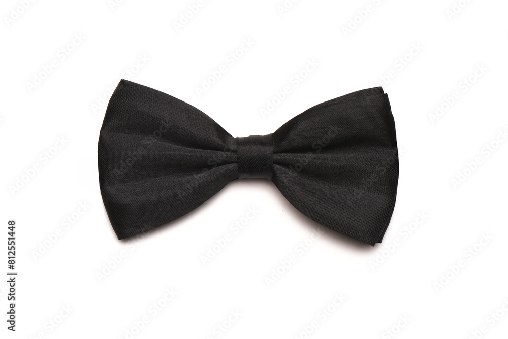 Black bow tie isolated on the white background. Top view. Black bow tie isolated on the white background. Top view.