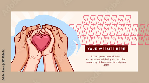 Happy fathers day on june 20 business brochure flyer banner design on horizontal template vector, cover presentation abstract, modern publication poster and flag-banner, layout in rectangle size.