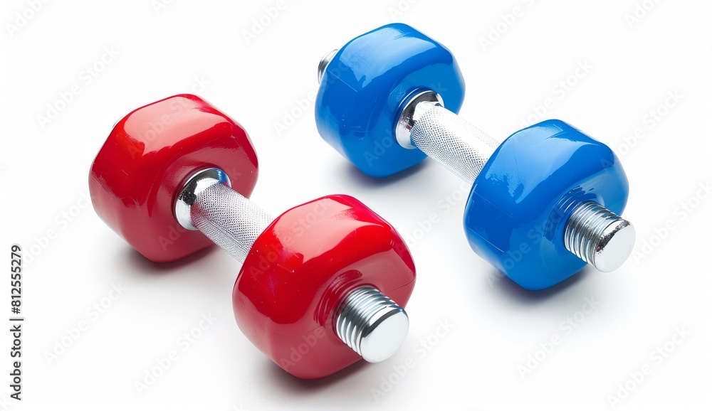 dumbell ladys isolated on a white background dumbell ladys isolated on a white background