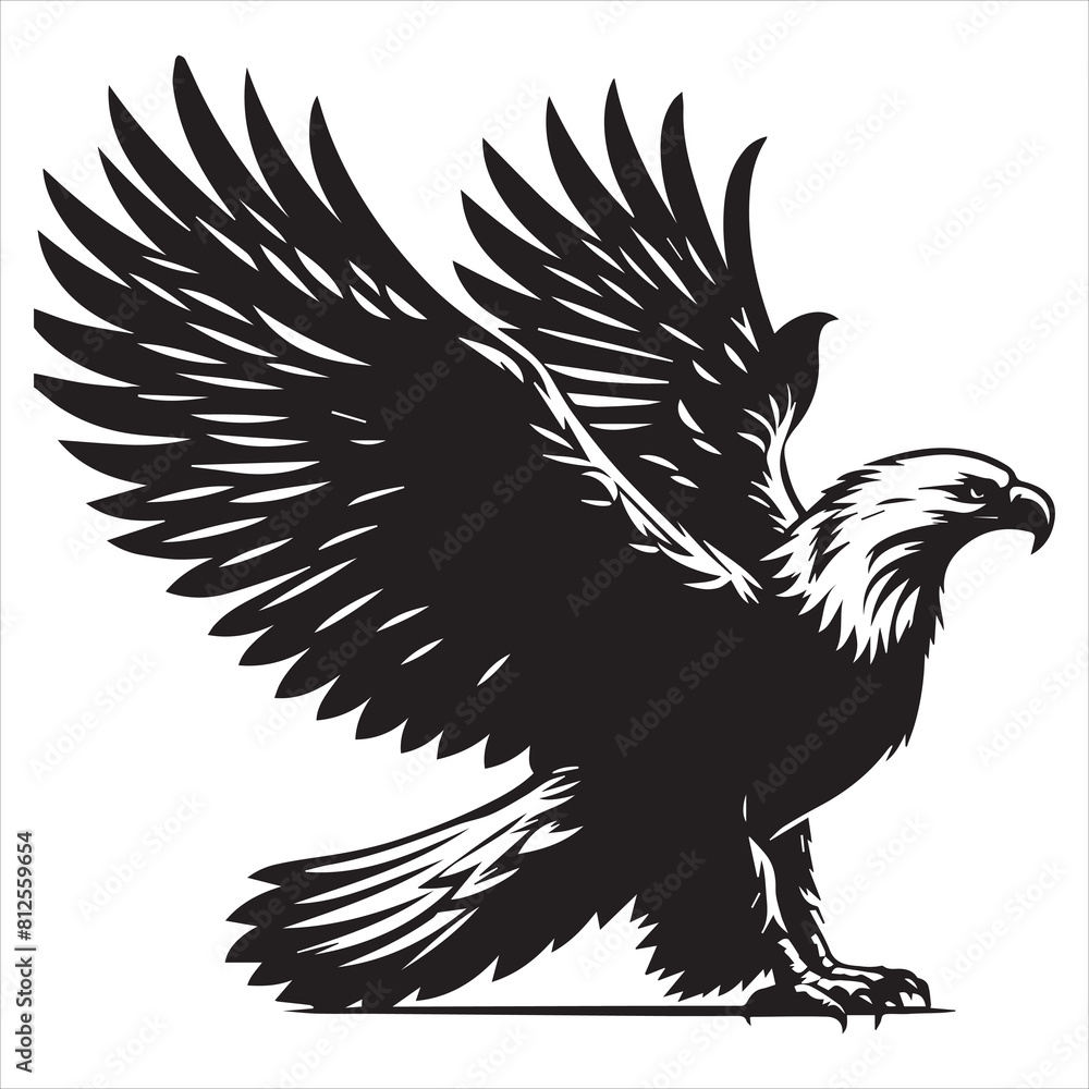 Fototapeta premium eagle silhouette vector