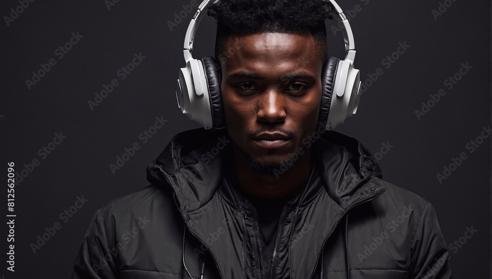 Obraz premium man with headphones