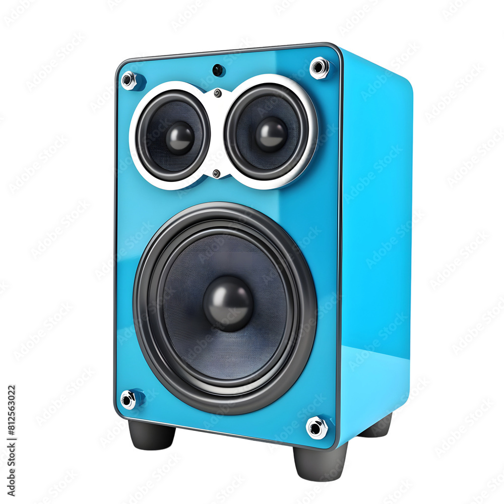Blue Loud speaker Isolated on transparent background Blue Loud speaker Isolated on transparent background