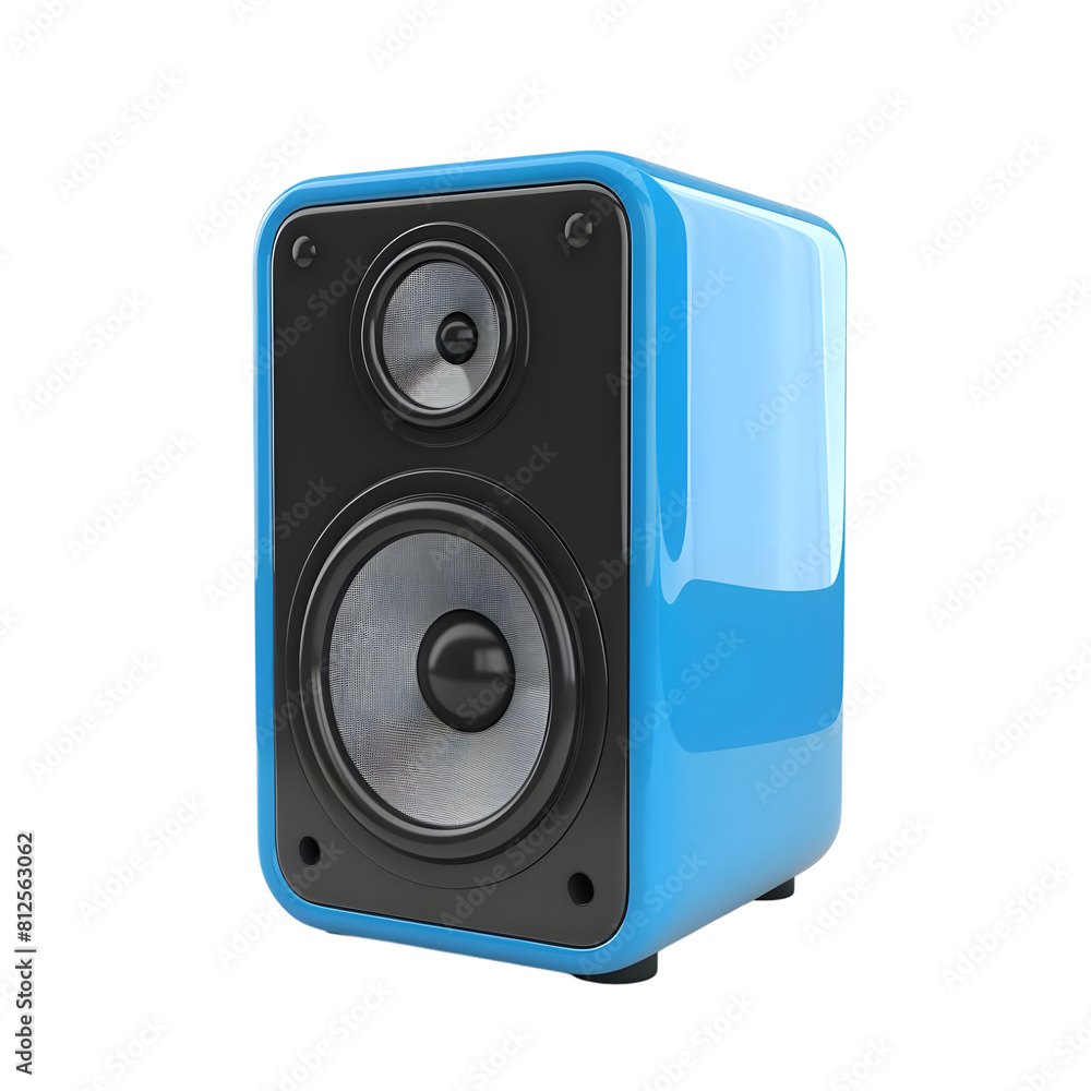 Blue Loud speaker Isolated on transparent background Blue Loud speaker Isolated on transparent background