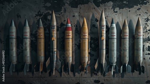 Advanced combat missile lineup.