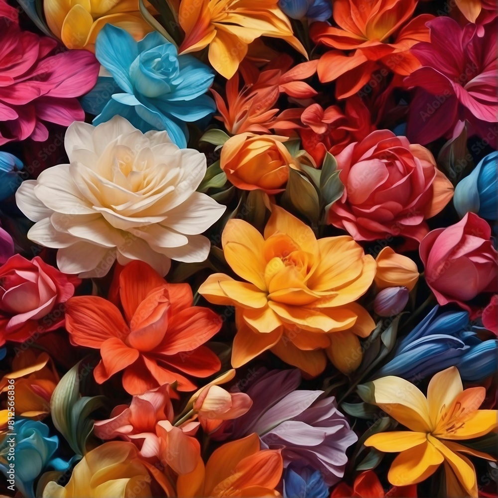 Fototapeta premium colorful flowers background