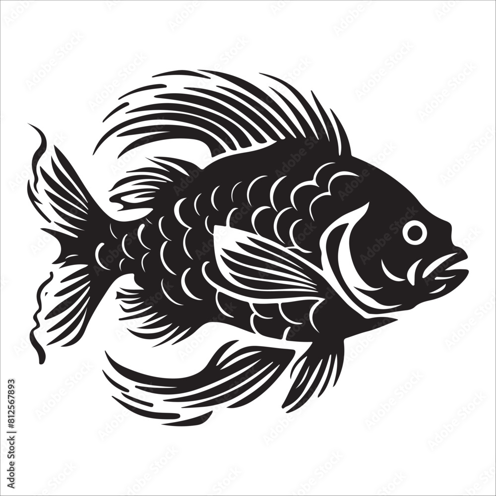 vector silhouette of a Fish vector silhouette of a Fish