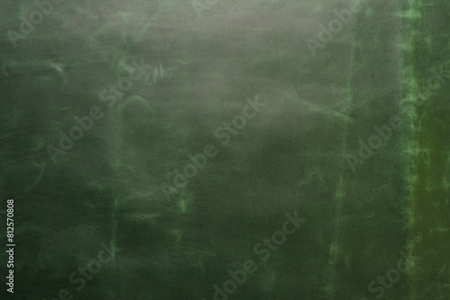 Green leather surface texture background. Top view. Flat lay.