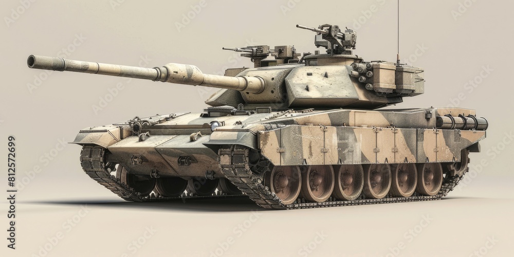 American M1 Tank Aid to Ukraine Amid War Crisis - Powerful 3D Illustration of Armored US Abrams