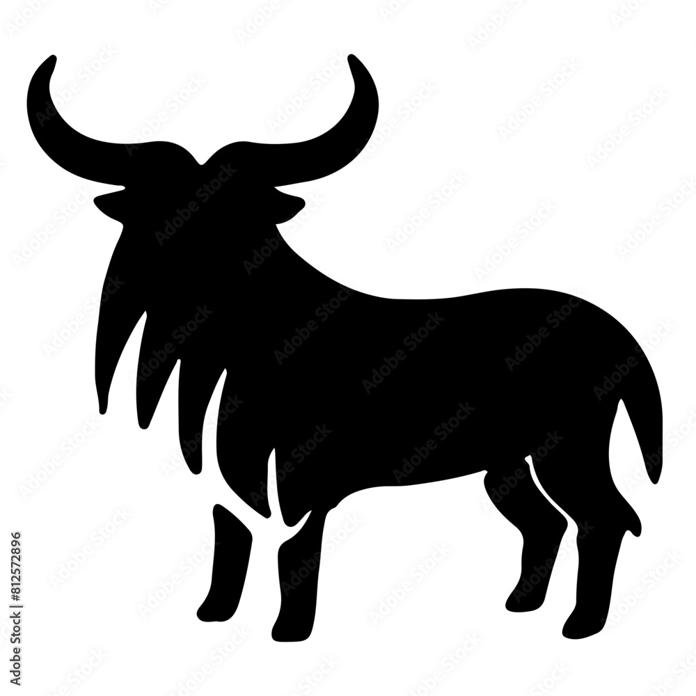 silhouette of a bull silhouette of a bull