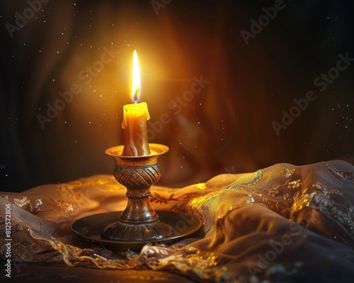 Ner Tamid and Candle in Culture and Communities Icon: Illumination through an Oil Lamp photo