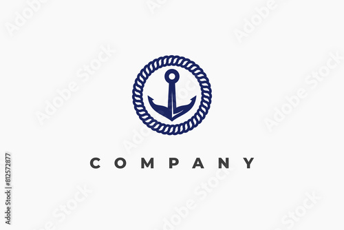 anchor and rope modern logo