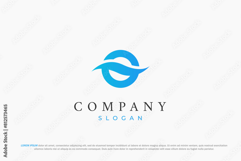 letter o and ocean blue logo letter o and ocean blue logo