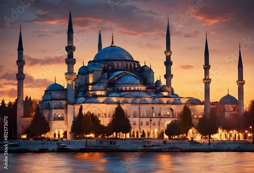 A view of the Blue Mosque in Istanbul in Turkey