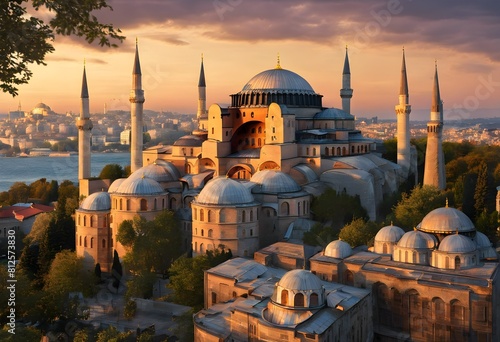 A view of the Hagia Sofia in Istanbul in Turkey photo