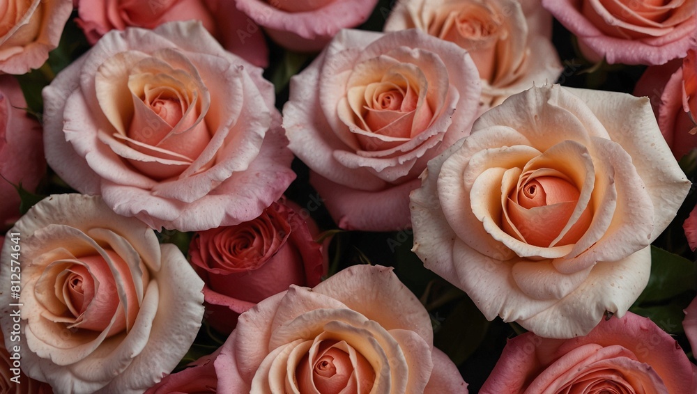 photo of a bunch of beautiful pink roses made by AI generative photo of a bunch of beautiful pink roses made by AI generative