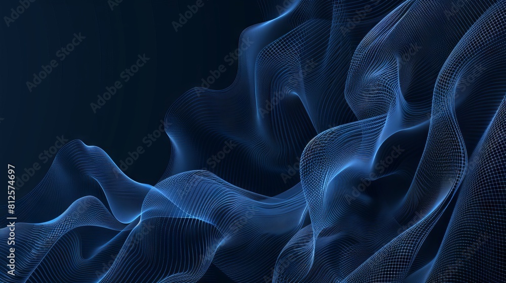 Obraz premium Technology style wavy background design