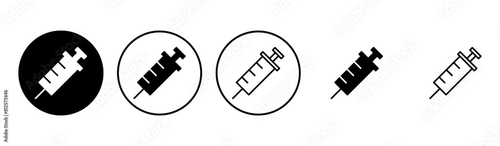 Syringe icon set. injection icon vector. Syringe icon set. injection icon vector.