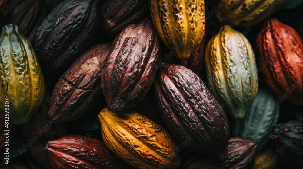 Aromatic cocoa beans as background Aromatic cocoa beans as background