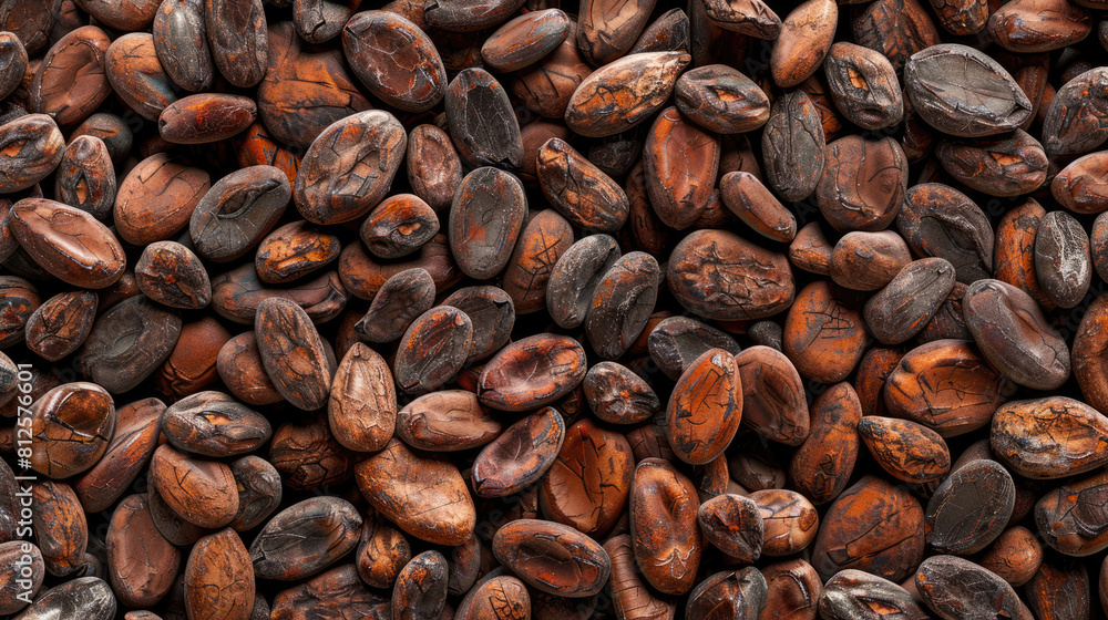 Aromatic cocoa beans as background Aromatic cocoa beans as background