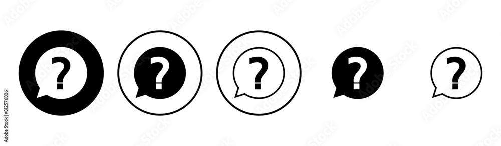 Question icon set. question mark icon vector. Question icon set. question mark icon vector.