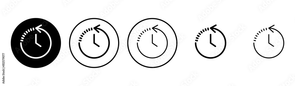History icon set. recent event history History icon set. recent event history