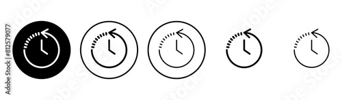 History icon set. recent event history