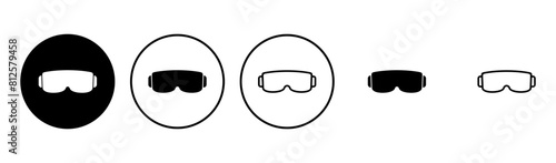 Glasses icon set. Glasses vector icon