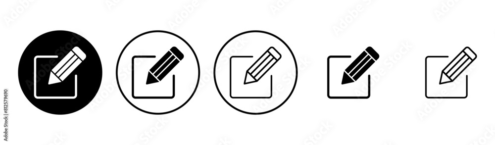 Edit icon set. edit document icon. edit text icon. pencil. sign up Edit icon set. edit document icon. edit text icon. pencil. sign up