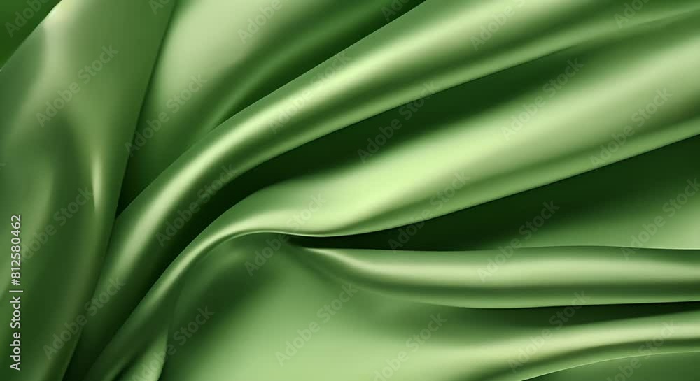 Abstract background of sage green satin fabric Abstract background of sage green satin fabric