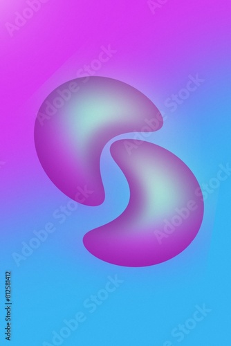 Wallpaper Mural 3D pink blue blobs wallpaper Torontodigital.ca