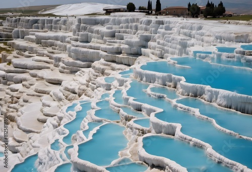 A view of the Thermal Pools at Pamukkale in Turkey