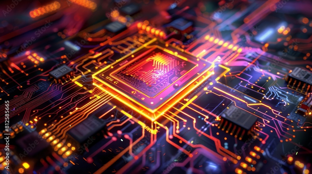 Sketch an electronic device with a nanoscale transistor that allows for significantly faster processing speeds Sketch an electronic device with a nanoscale transistor that allows for significantly faster processing speeds