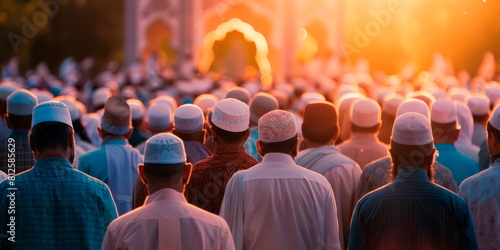 A symbolic of the unity and brotherhood among Muslims during Eid photo