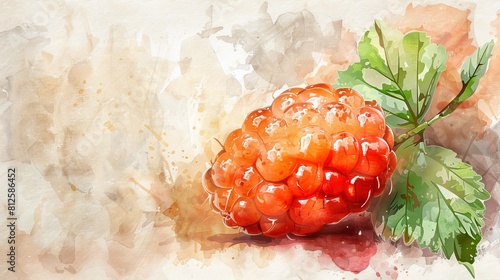 Cloudberry Fruit in Stunning Watercolor.