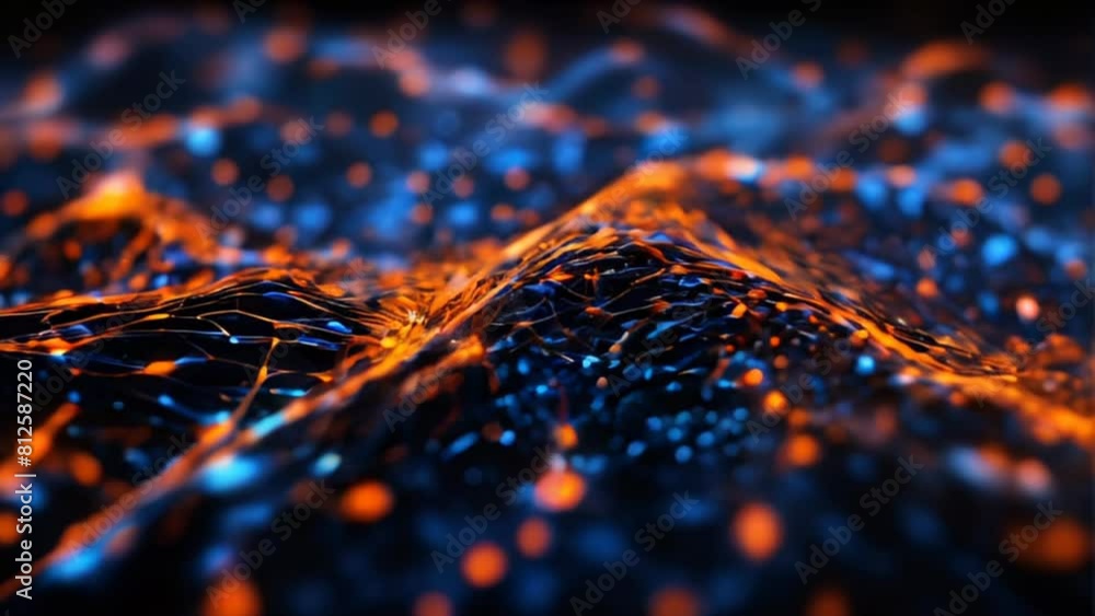 Animation slow moving of molecules or network . Animation of seamless loop. abstract background. Animation slow moving of molecules or network . Animation of seamless loop. abstract background.