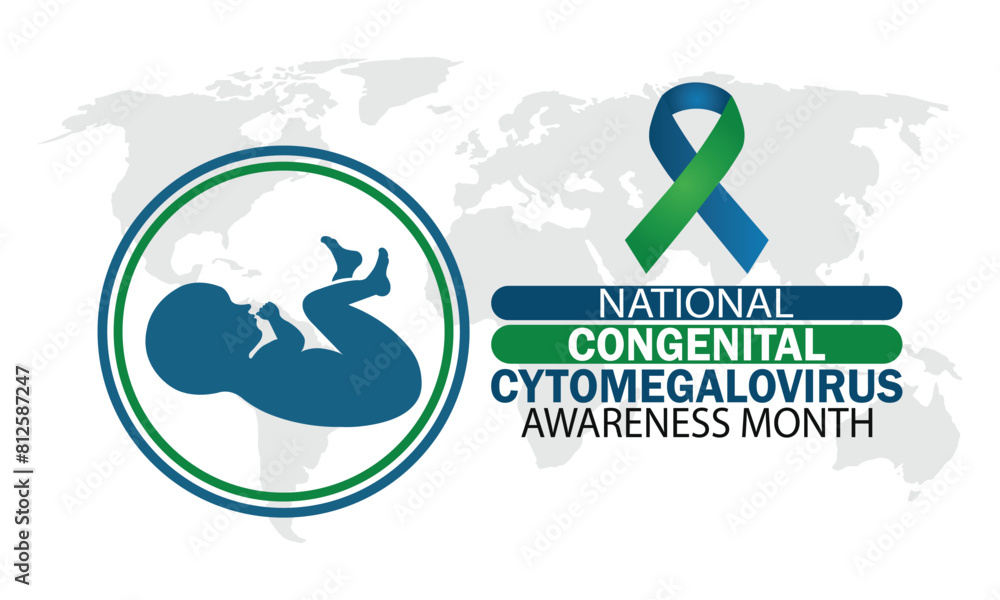 National Congenital Cytomegalovirus Awareness Month. Template for background, banner, card, poster with text inscription. National Congenital Cytomegalovirus Awareness Month. Template for background, banner, card, poster with text inscription.