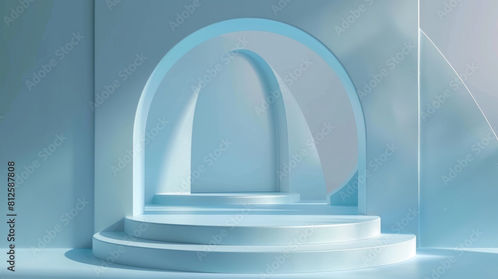 White Room With Archway and Stairs White Room With Archway and Stairs