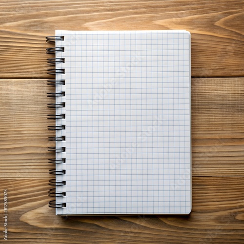  open notebook, top view, tree background 