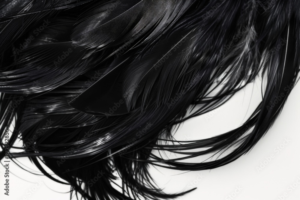 Naklejka premium hair dye master applies paint with brush on head of red-haired woman. Beautiful simple AI generated image in 4K, unique.