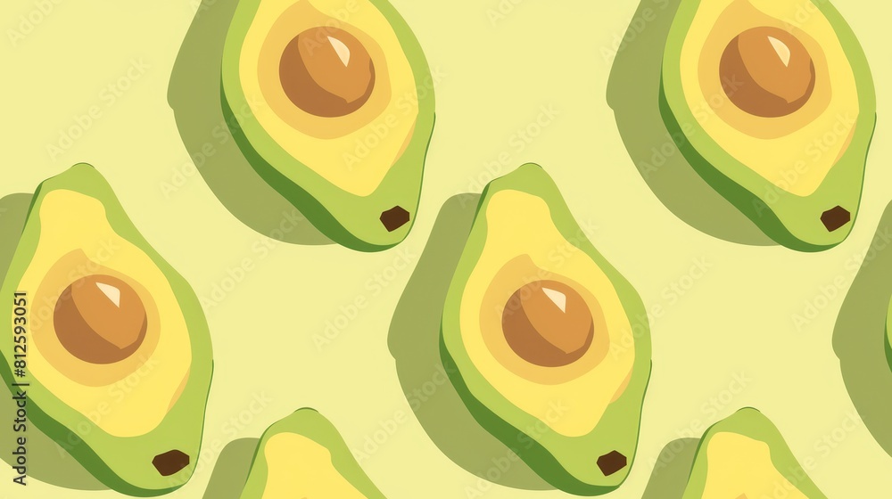 seamless pattern of avocado. seamless pattern of avocado.