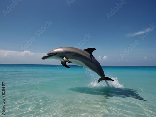 Dolphin jumping from the sea surface © Zilla Kaninoo