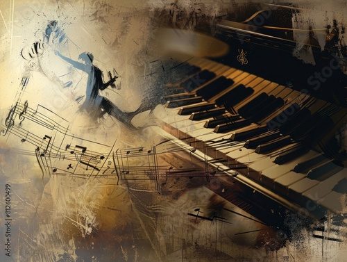 Collage music concept creative poster