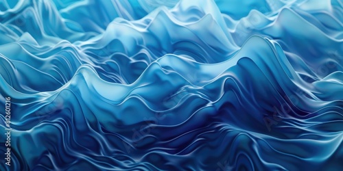 Close up view of a blue fabric, suitable for backgrounds and textures photo