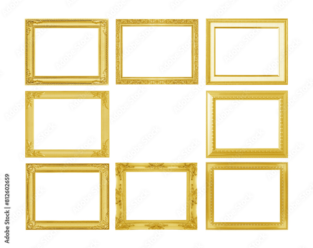 The antique frame on the white background The antique frame on the white background