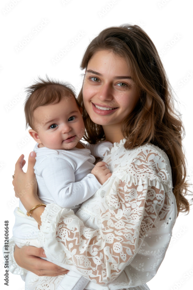 Mother and her newborn baby transparent background Mother and her newborn baby transparent background