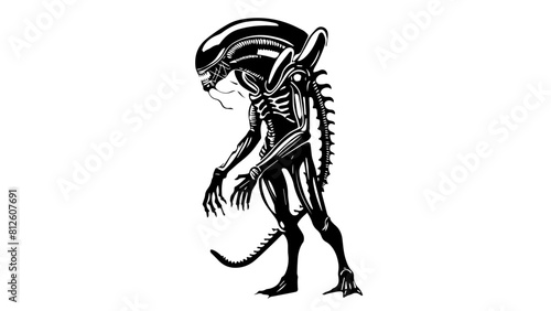 Alien Xenomorph SVG Alien vector graphic Xenomorph vector Alien logo xenomorph logo clipart 