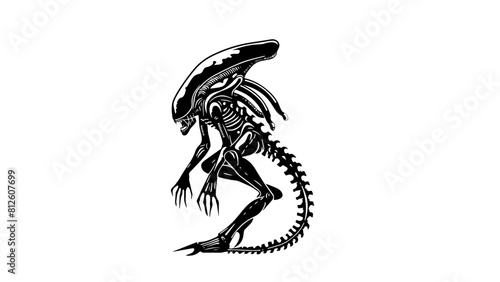 Alien Xenomorph SVG Alien vector graphic Xenomorph vector Alien logo xenomorph logo clipart 