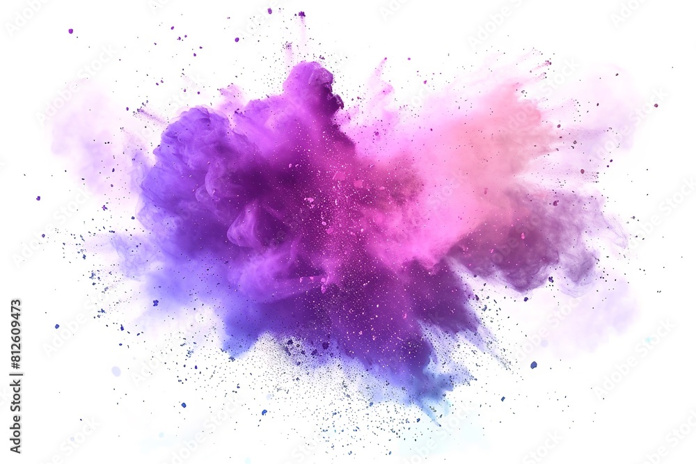 Abstract background covered in powder powdered purple. Generative Ai