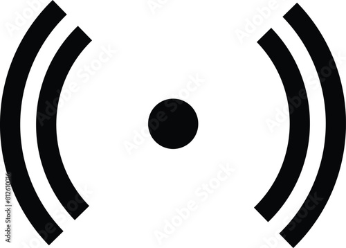 WIFI wireless internet signal flat icon symbol. Connect of network. Bar of satellites for mobile, radio, computer. Hotpot, strength electronic wave from antenna for communication.